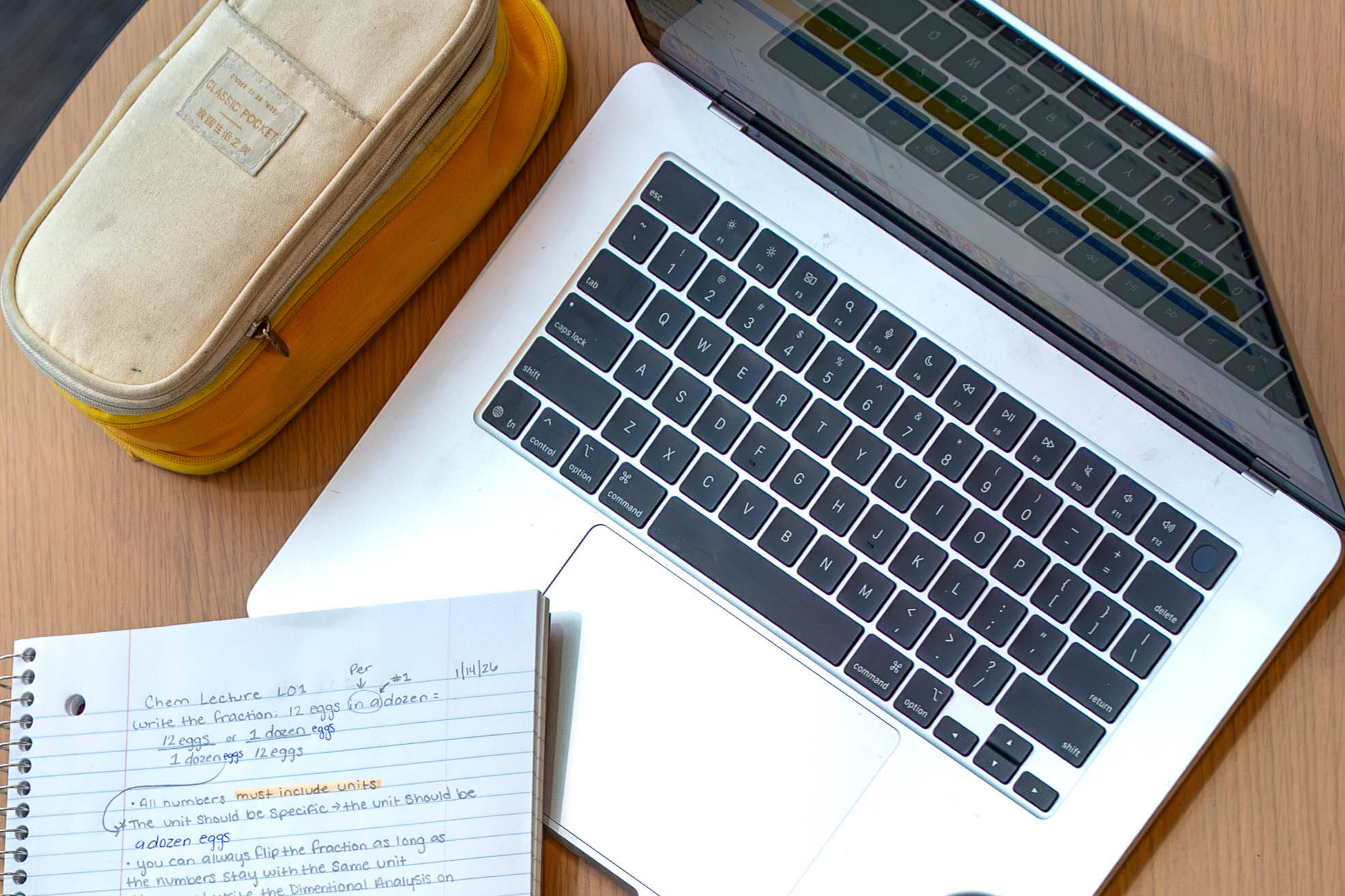 Student computer and notebook
